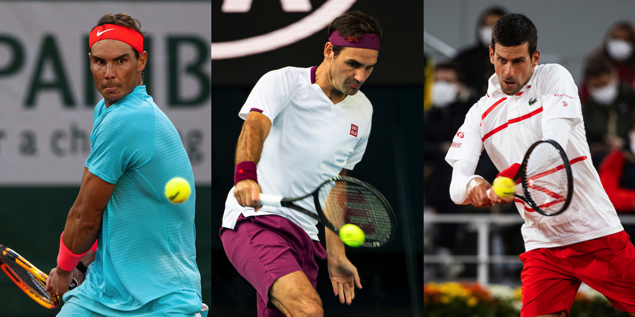 Rafael Nadal and Novak Djokovic and Roger Federer